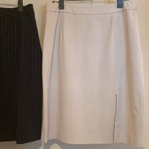 Pencil skirt with over the knee slit